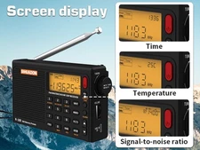 NEW XHDATAT R108 Portable Radio AM FM SW LW Airband Full Band DSP Digital Radio