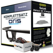 Für SEAT Ibiza SC Coupe IV 6J1, 6P5 Anhängerkupplung starr +eSatz 13pol 15- NEU