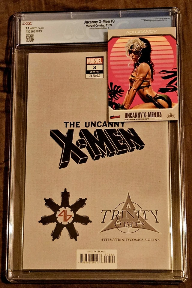 Uncanny X-Men #3 Trinity Comics Adi Granov Pink Miami Vice 80's Rogue, CGC 9.8 - Image 2 of 3