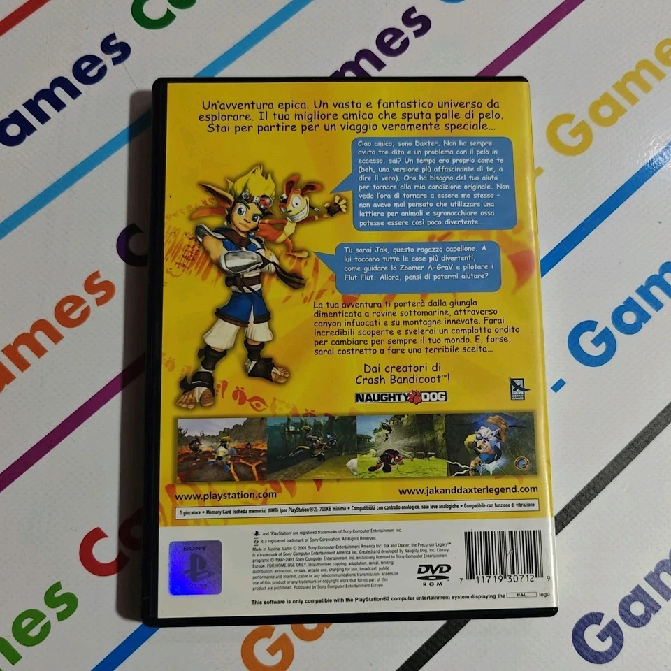 SONY PS2 JAK AND DAXTER THE PRECURSOR LEGACY PLAYSTATION 2  ITALIANO DISCO NUOVO - Imagen 2 de 3