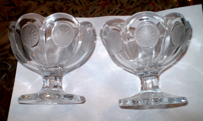 Vintage Fostoria coin glassware bowl lot 4 inch high