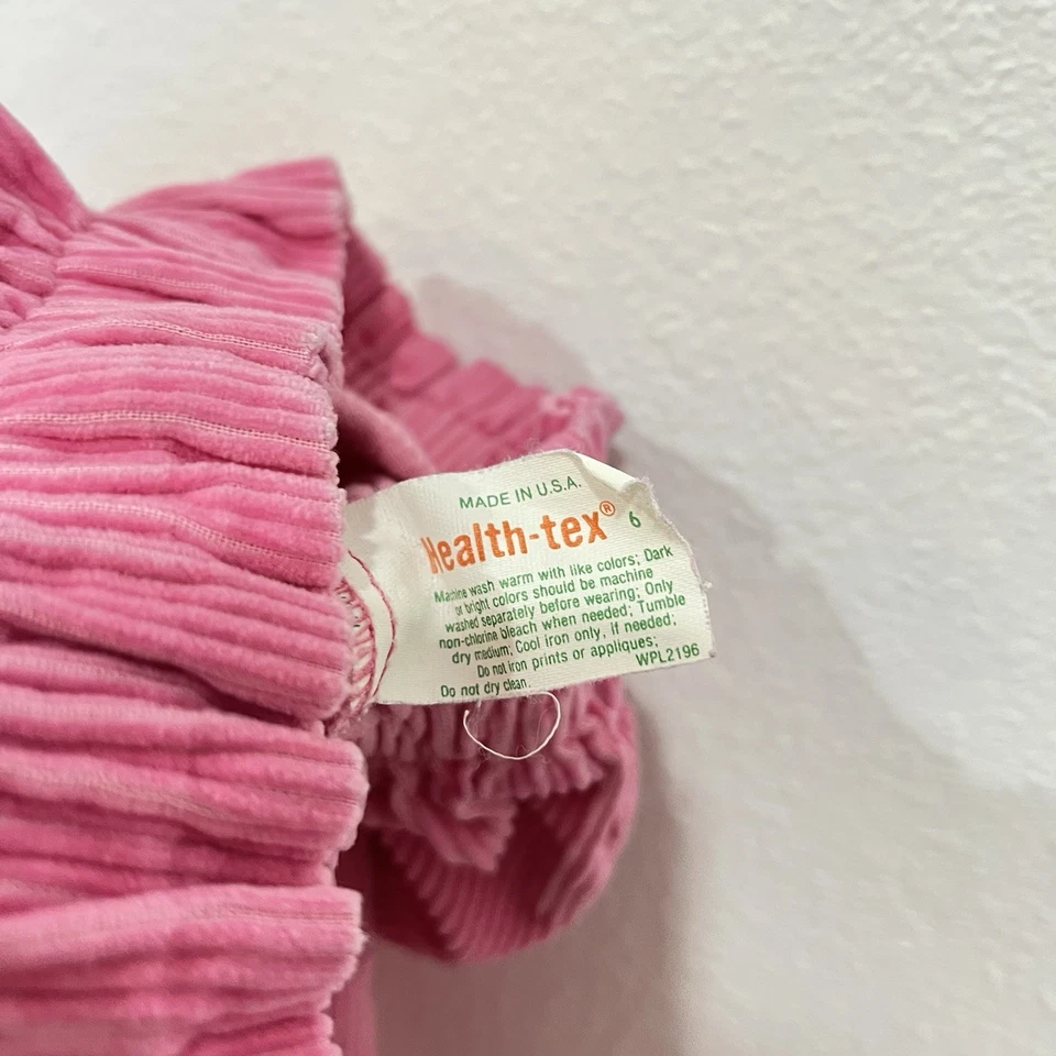 Vintage 80s Corduroy Pink Pants Girls Size 6 - Image 3 of 3