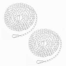 10 Feet SUS304 Stainless Steel Chain with 2PCS With Links, Silver