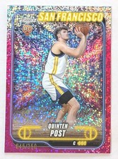2024-25 QUINTEN POST Topps Chrome #121 RC Magenta Speckle Refractor /350