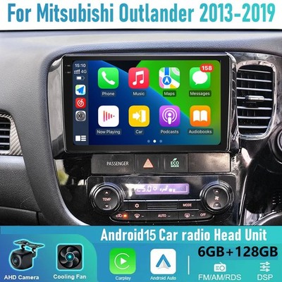 6+128GB Wireless Carplay Android auto Car Radio For Mitsubishi Outlander 2013-19