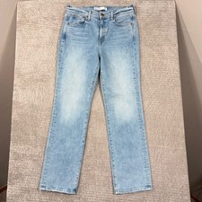 AYR The Sugar Straight Leg Jeans Light Wash Blue High Rise Denim W31 10171