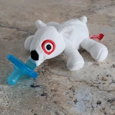 WABBANUB TARGET BULLSEYE PUPPY DOG PACIFIER PLUSH