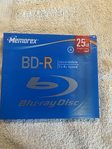 New Factory Sealed Memorex BD-R 1x-4x Single Layer 25GB Blu-Ray Disc