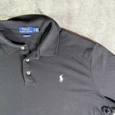 Polo Ralph Lauren Black Classic Fit Short Sleeve Polo Shirt Mens XL