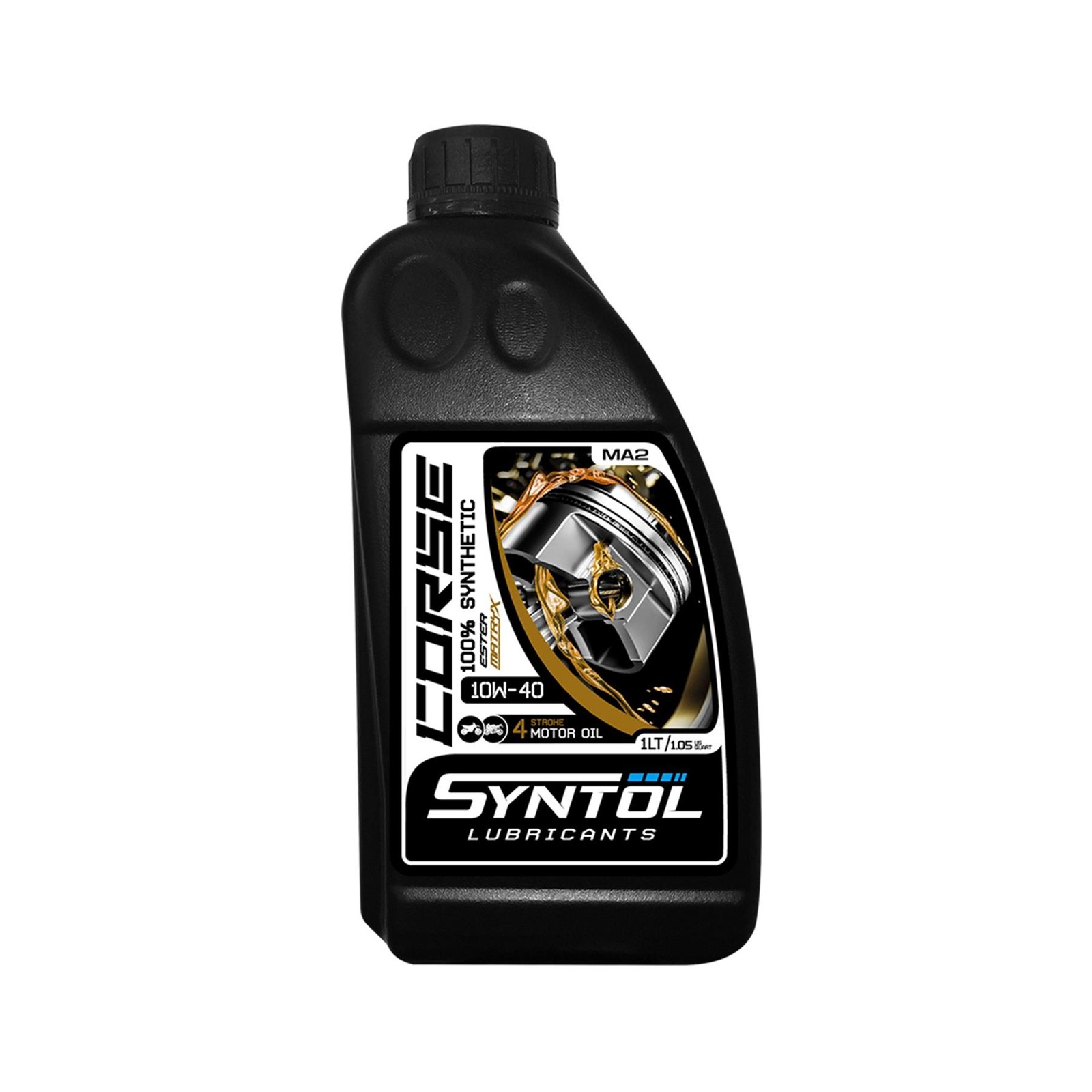 Syntol Corse 4T 10W-40 Fully Synthetic Motorcycle Oil 4 Stroke Motorbike 1L