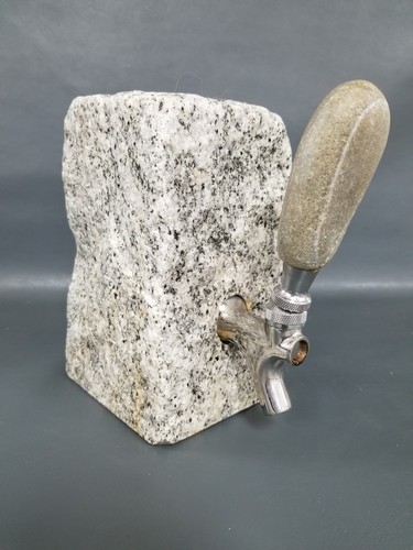 Funky Rock Designs Granite Stone & Stainless Booze Dispenser Liquor Tap