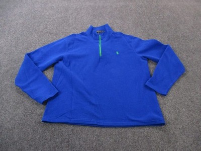 Polo Ralph Lauren Jacket Mens L Blue Fleece Outdoor Sweater Hiking Performance