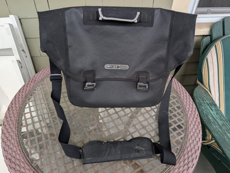 Ortlieb Downtown Commuter Pannier Bag Bicycle Briefcase Messenger - Black USED