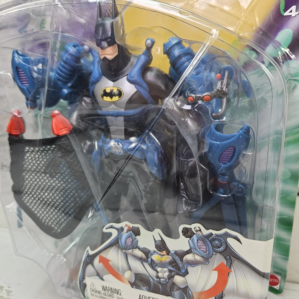 Figura de acción Mattel DC Batman Deluxe Sky Strike Batman 2003 6,5" vintage nueva Foto 3 de 4