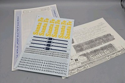 Microscale Decals HO  #87-369 ATSF - Diesels, SD40-2 ''Snoot'' New Decal Sheet
