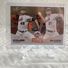 Topps One-Two Punch Jacob deGrom Max Scherzer Baseball Card 73/75
