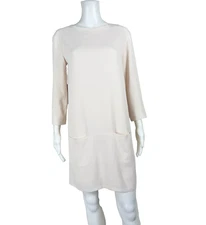 THE ROW Marina Shift Dress Acetate/Viscose Crepe Long-Sleeve Size 4 - NTSF