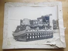 RARE LARGE PHOTO EGYPTIAN CHARIOT CARNIVAL 1880 SPHINX PROVENANCE UNKNOWN 40X30