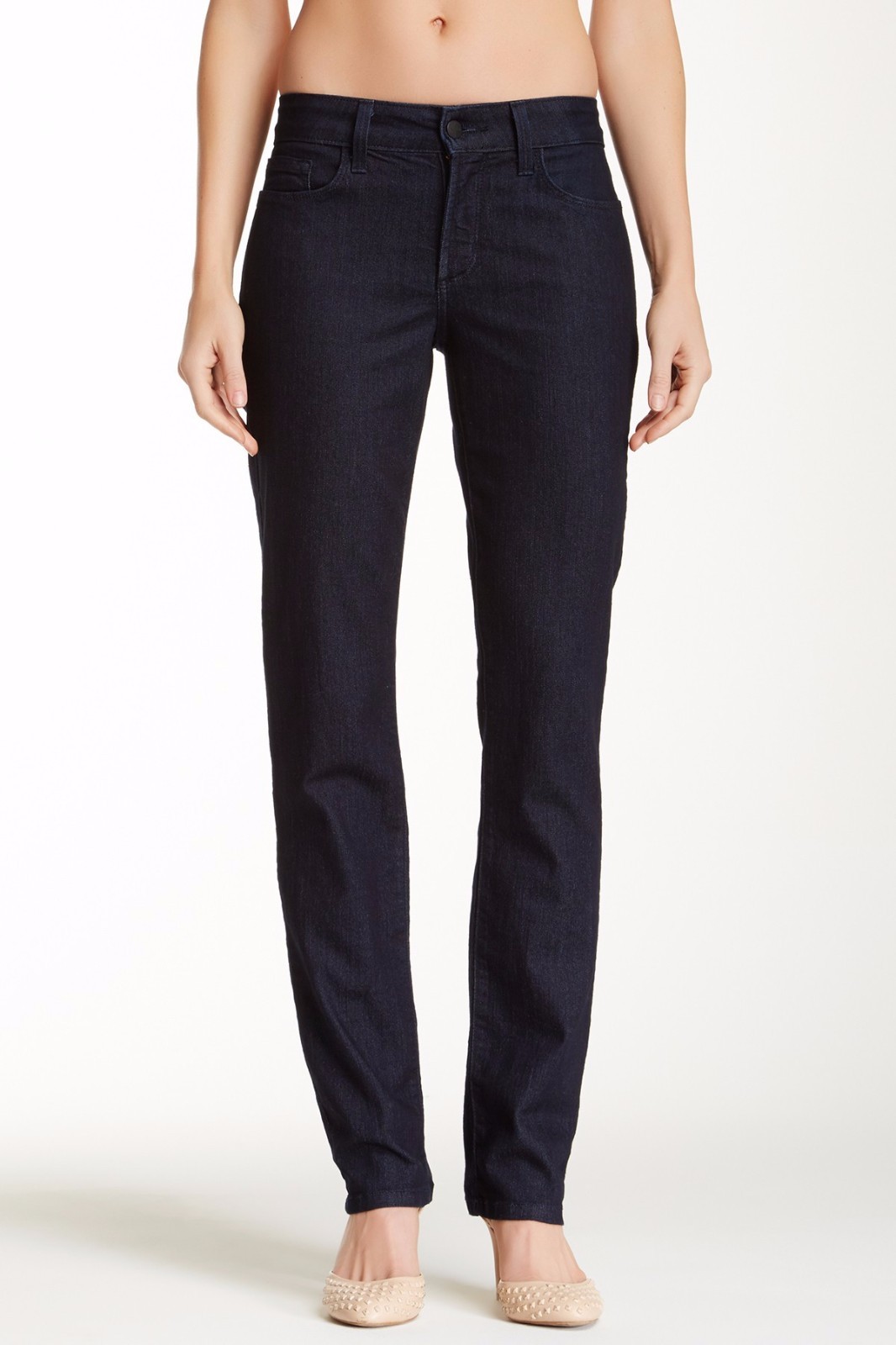 NEW  NYDJ Sheri sz 4  SKINNY Dark Enzyme plain pockets Not Y