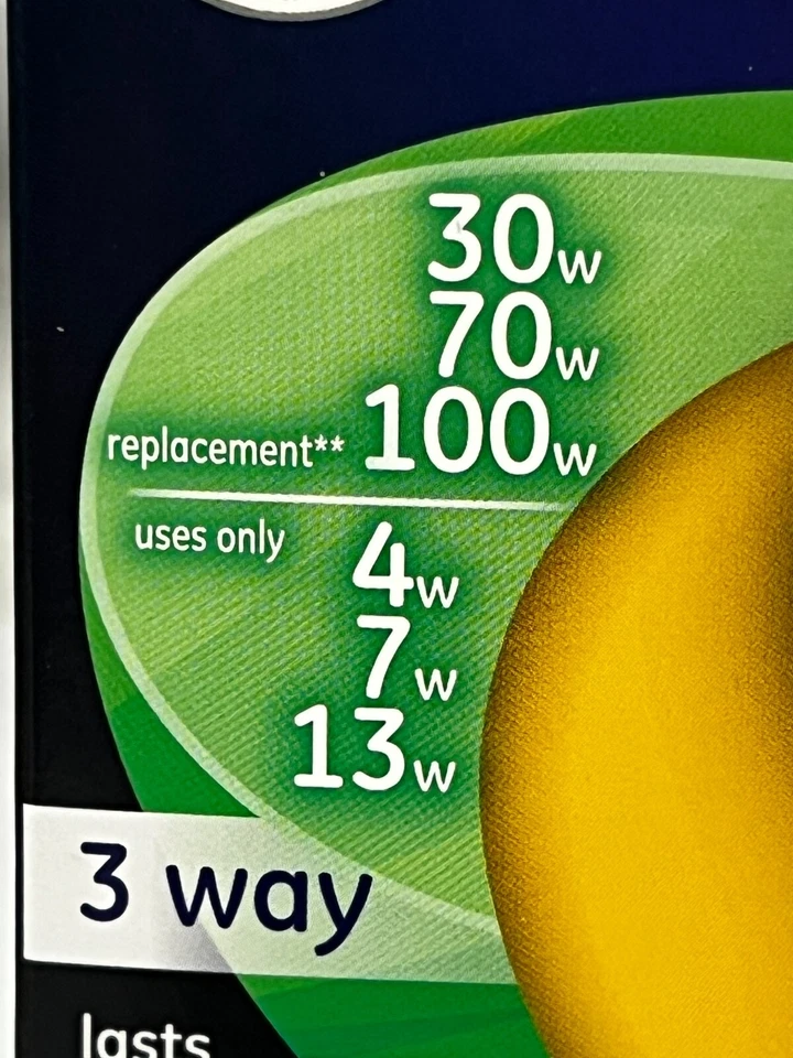 QTY 15 GE LED 3-Way 4/7/13W Soft White LED Light Bulbs, A19 Medium Base 24095 - Image 4 of 4