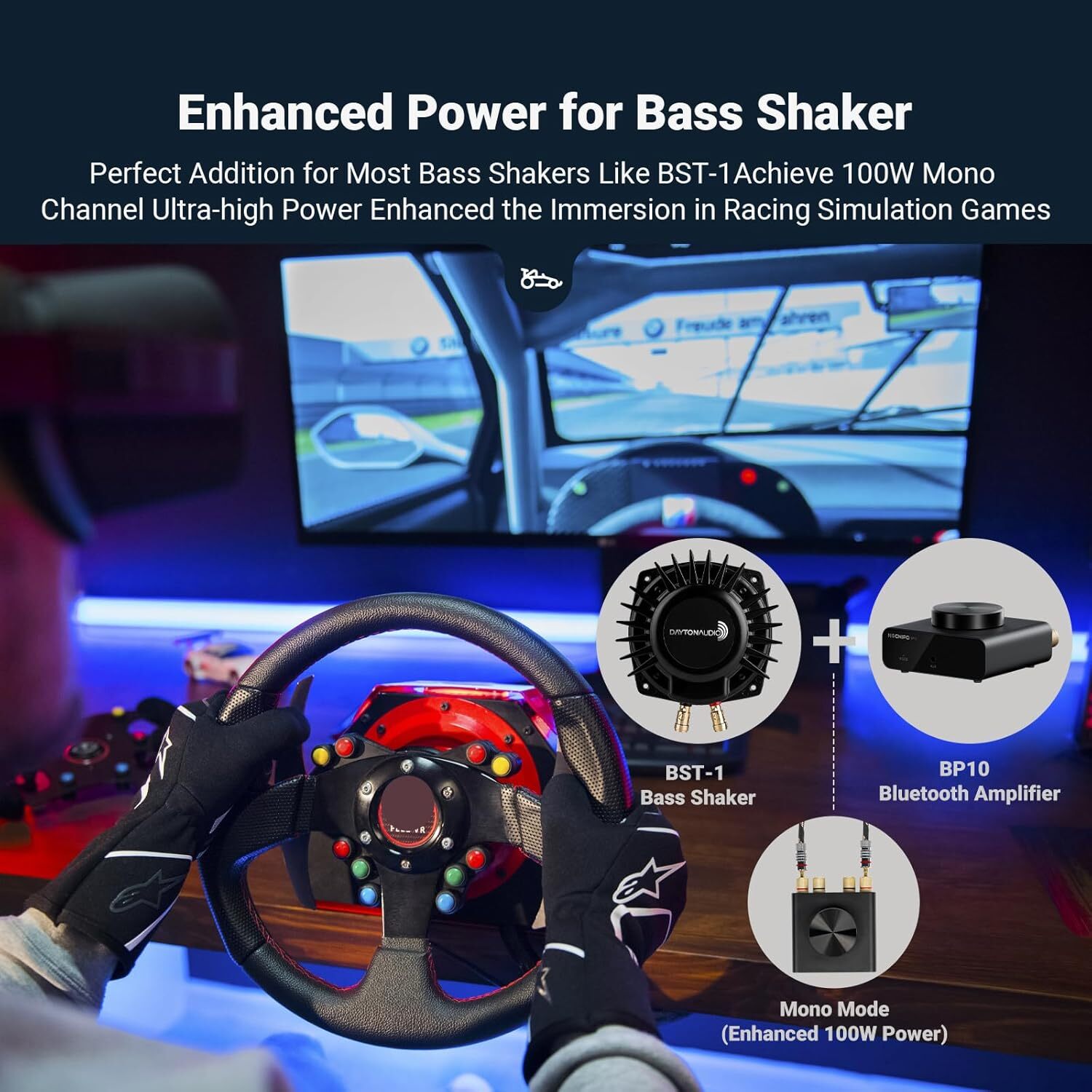 NEOHIPO BP10 BT5.0 Stereo Audio Amplifier Mini 2 Channel Digital Receiver Amp