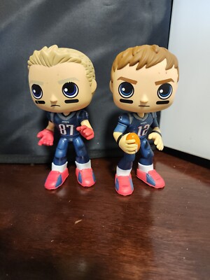 NFL Tom Brady Rob Gronkowski New England Patriots Funko Wacky Wobbler  Bobble