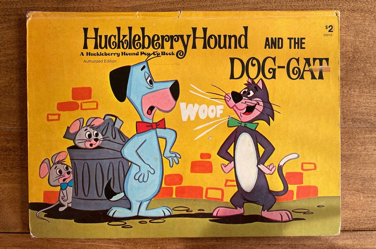 Vintage 1974 Huckleberry Hound And The Dog-Cat Pop Up Book | eBay