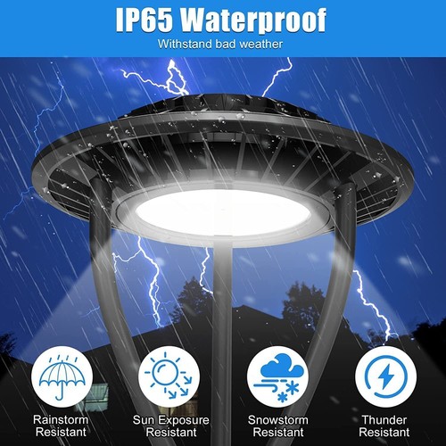 150W Circular LED Post Top Light Outdoor Garden Parking Lot Area Street Lights - Picture 7 of 12