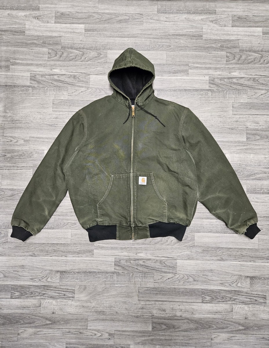 Vintage Carhartt Active Jacket JR104 XLT Tall Green Canvas Vintage Carhartt Active Jacket JR104 XLT Tall Green Canvas