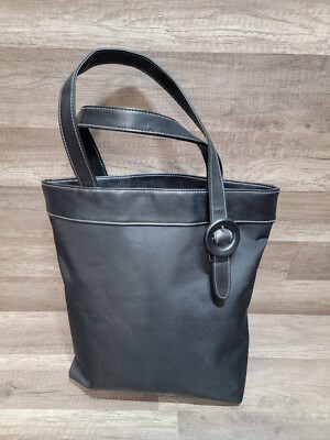 Givenchy Parfum Black Polyester Nylon Double Top Handle Tote Bag