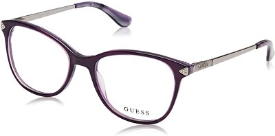 GUESS GU2632-S Purple 081 Plastic Cat Eye Optical Eyeglasses Frame 52-17-135 AB