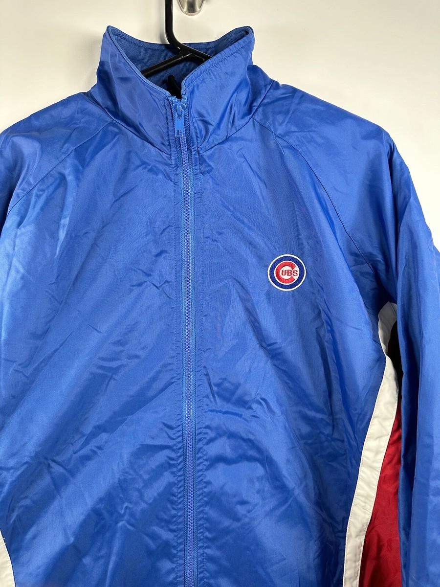 Majestic MLB Chicago Cubs Full Zip Jacket Blue Size XL 24x26