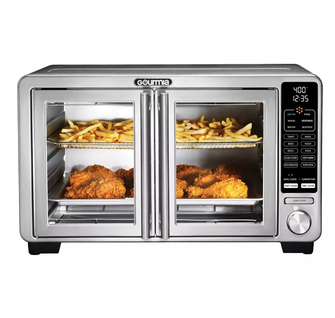 Gourmia XL Digital Countertop Oven with Air Fry, Frech Door