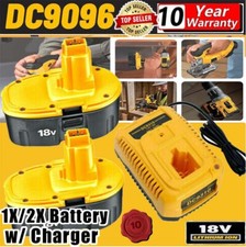 18 Volt Replace for Dewalt 18V Battery w/ Charger DC9096-2 DC9096 DC9098 DC9099