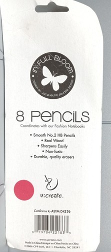 Jacqueline Savage McFee 7ct. Pencils - In Full Bloom- No 2HB Wood - New - Picture 2 of 2