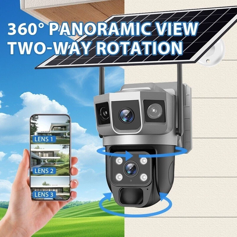 4G LTE Cellular PTZ Solar Security Camera Outdoor Wireless Solar Camera WiFi - Image 2 of 4