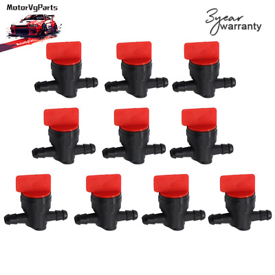 10pcs 1/4'' In-Line Straight Fuel Gas Cut-Off/Shut-Off Valves For Small Engines