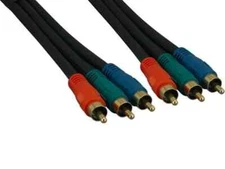 3 RCA Male to Male Component Video Cable - 6ft / 12ft / 25ft