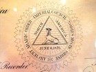Imperial Council Ancient Arabic Order Nobles Mystic Shrine Certificate Framed — photo 5