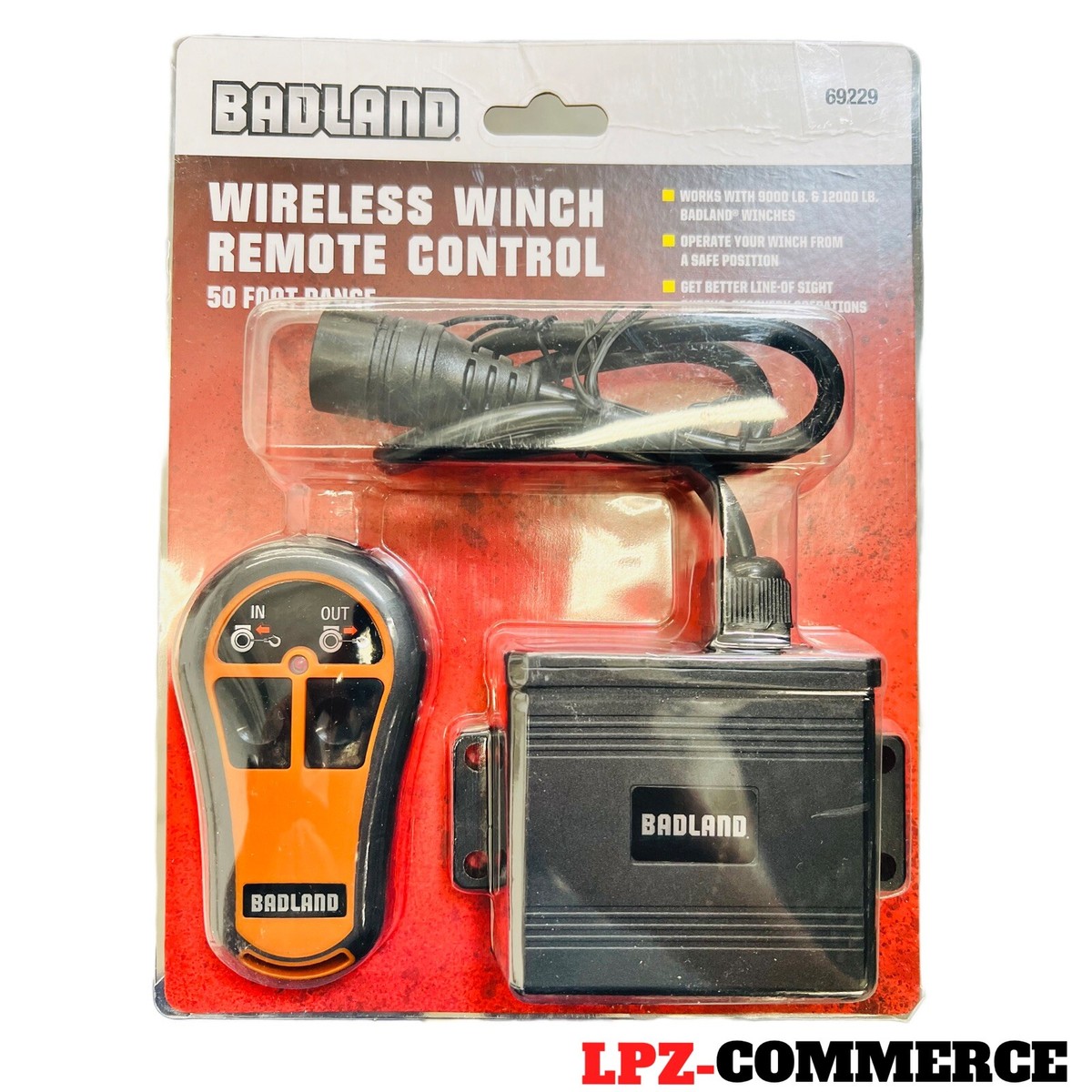 BADLAND Wireless Winch Remote Control | 41-50 ft | Steel