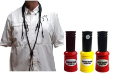 3 Predator Call Pack With 6 Drop Lanyard With Built In Coaxer Coyote Calls - New