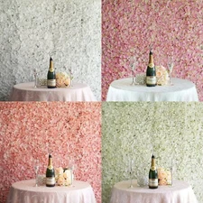 4,8,12 Pack 24"x17"Each Panel. UV Protected 3D Silk Hydrangea Flower Photo Wall