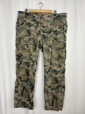 Levis Pants Mens 38x28 Brown Camo Cargo Utility Loose Straight  