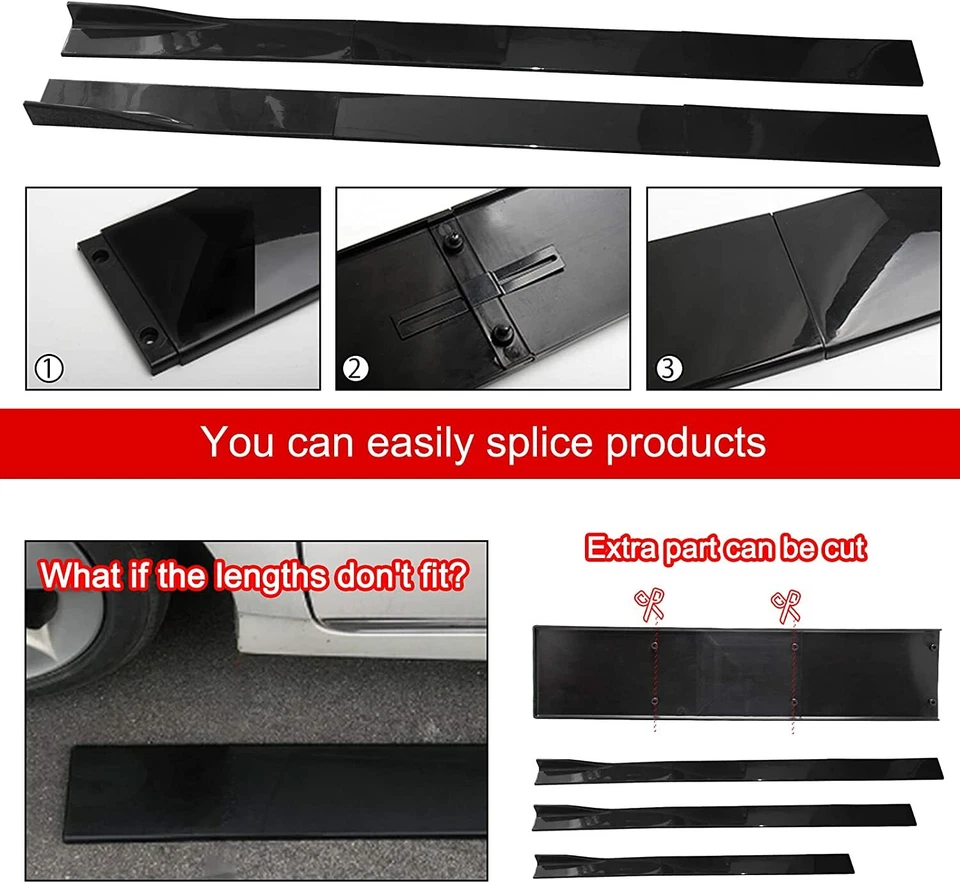 78.7'' Carbon Side Skirt Extension Splitter Panels Lip For Lexus IS C 2009-2015 - image 3 of 4