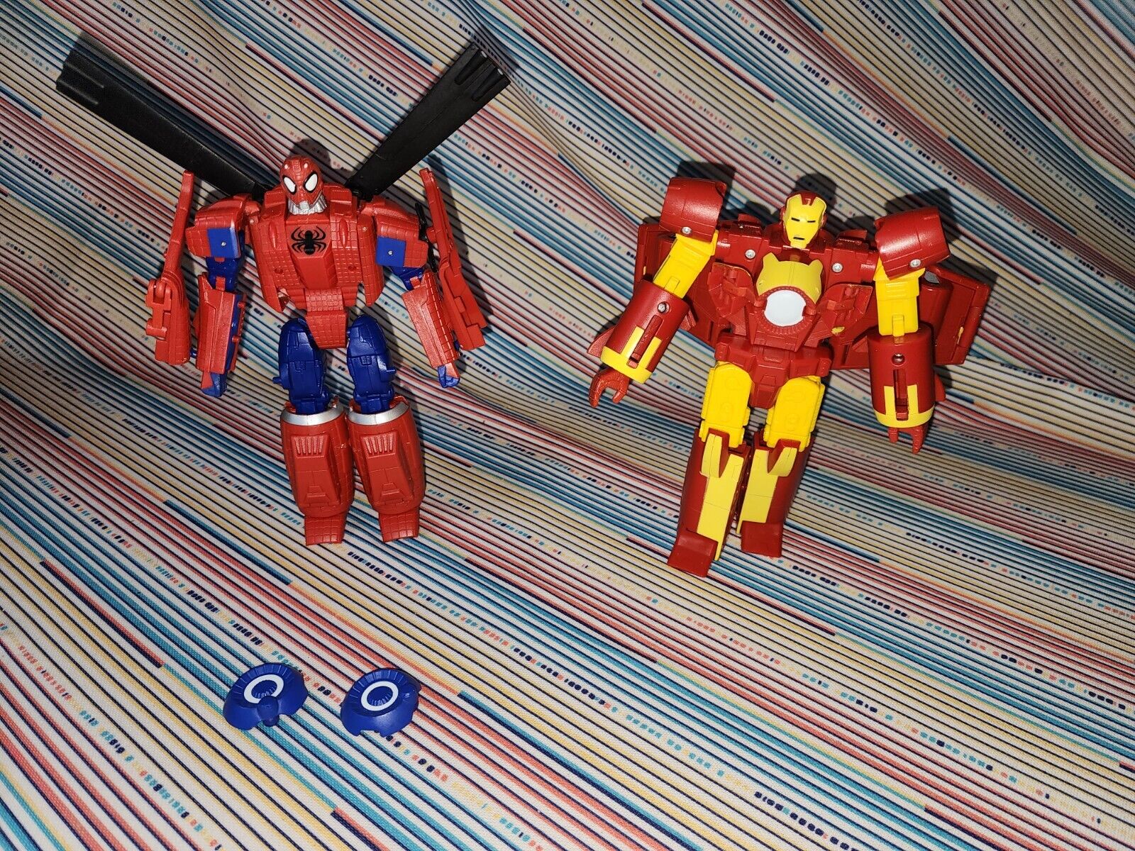 Transformers Marvel Crossover Spider-Man Iron Man Combiner Incomplete