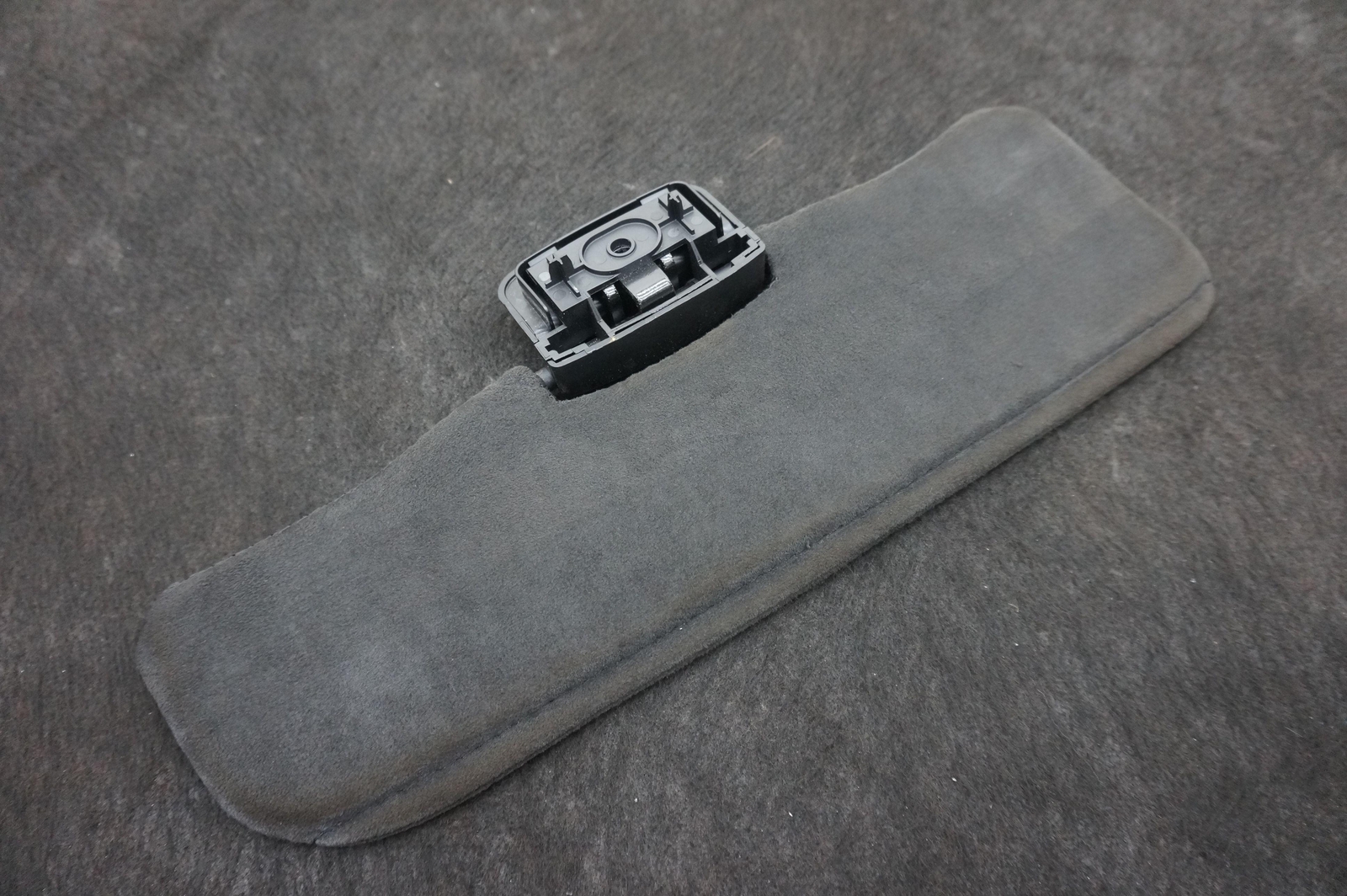 Set Driver Passenger Sun Visor Black Alcantara OEM McLaren 650S 2015