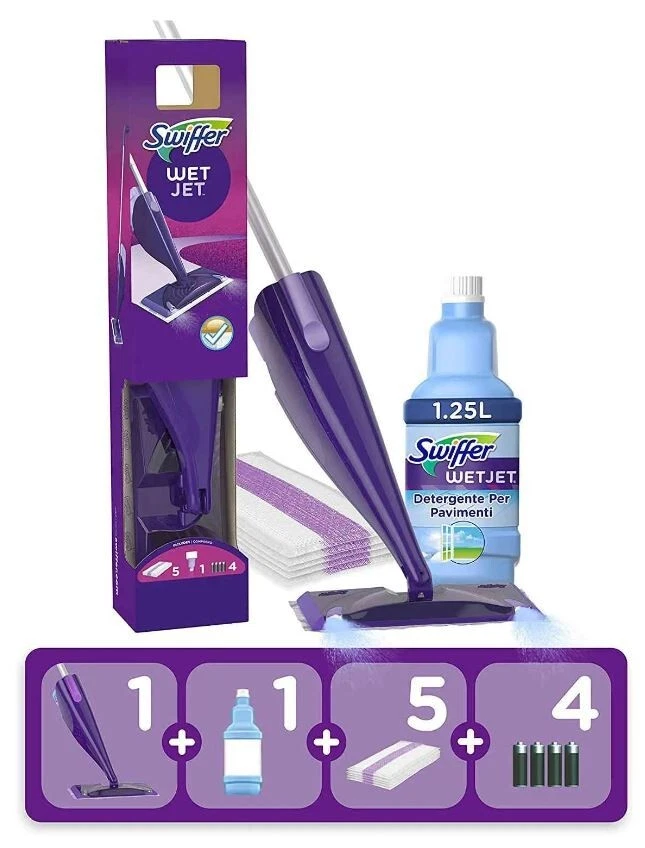 Swiffer Wet Jet Floor Mop Starter Kit (Flash Power Mop)