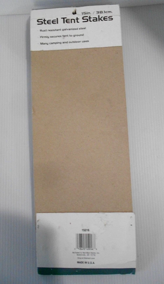 Ozark Trail Estacas de Carpa de Acero Galvanizado 15" - Paquete de 4 Hechas en EE. UU. Foto 2 de 2