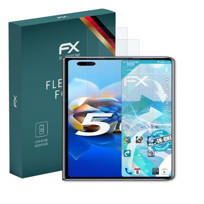 atFoliX 3x Folie für Huawei Mate X2 Schutzfolie klar&flexibel Displayschutzfolie