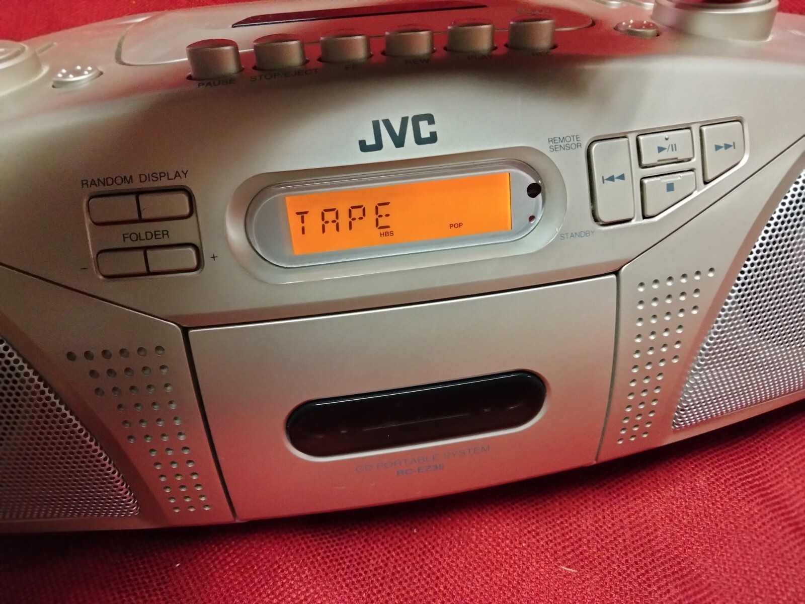 JVC FM Radio, CD & Cassette Player, RC-EZ35S, Tested Works Great.